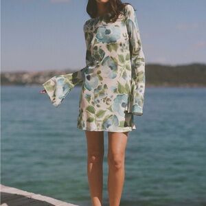 Peony Swimwear MEMENTO LONG SLEEVE MINI DRESS